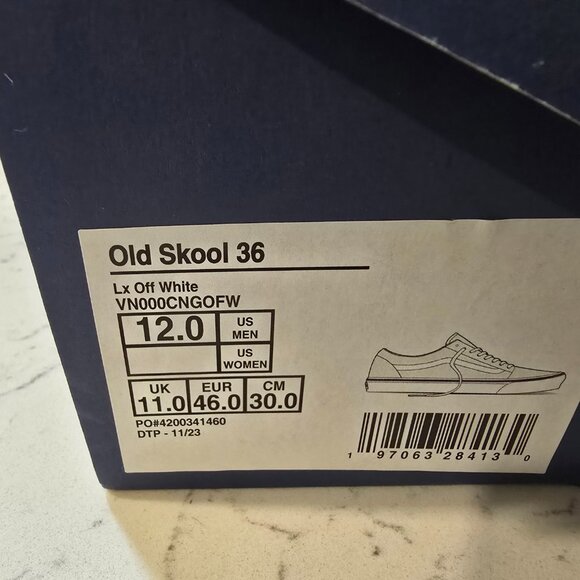 Vans Premium Old Skool 36 Off White VN000CNGOFW Men's Size 12 SHOES NEW - Picture 10 of 10